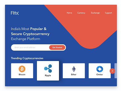 FlitX - Header Concept bitcoin bitcoin app blockchain cryptocurrency finance header ripple ui ux website