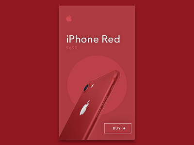iPhone Red - App Concept app ios iphone iphone red mobile app red ui ux