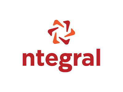 Ntegral Logo circle logo mark orange red spiral technology