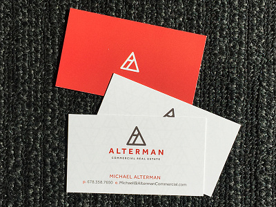 Alterman Business Cards business business cards cards commercial logo real estate