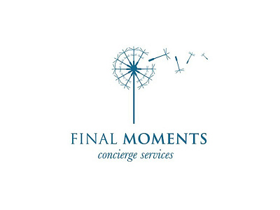 Final Moments Concierge Services blue branding concierge funeral logo mark