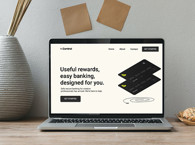 Control - Banking Landing page design ui