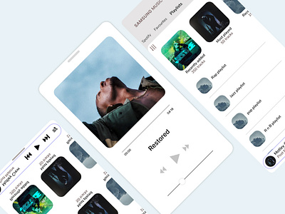 Samsung Music app design icon ui ux