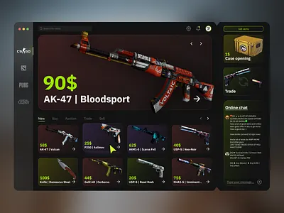 Gaming Marketplace Platform bets call of duty casino counter strike cs go dark ui dashboard discord dota esports game gaming interface player product steam tournament ui ux web design