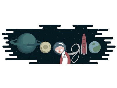 Google Doodle astronaut doodle google space