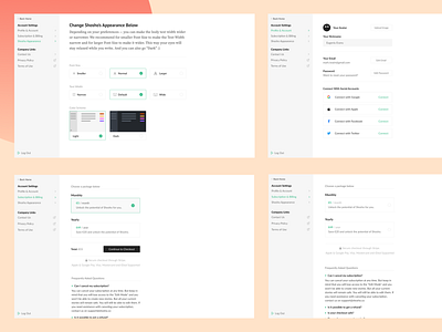 Shosho — Editor Overview 2 appearance change appearance checkout editing app editor medium medium article payment profile saas settings strategy subscription text editor ui write writer writers writing writing app