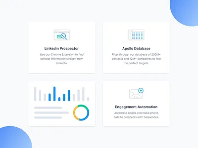 Icons & Illustrations analytics analytics dashboard analyticschart apollo automation crm database engagement hubspot icon icon design iconography illustration linkedin outreach piechart prospecting saas salesforce ui