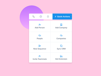 Quick Actions Menu by Eugen Eşanu on Dribbble