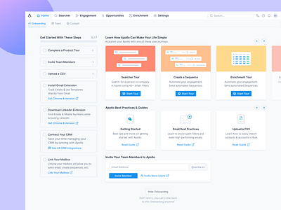 Onboarding analytics apollo checklist crm dashboard get started get started guide hubspot intro onboard onboarding onboarding illustration onboarding screen onboarding screens onboarding ui saas steps strategy to do ui