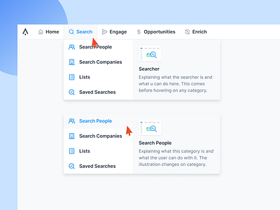 Menu Hover State apollo category category dropdown dashboard description dropdown hover menu menu description menu dropdown menu hover navigation outreach saas search strategy top menu top nav ui zoominfo