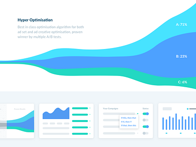 TheNextAd - Hyper Optimisation ab testing advertising analytics camapaign management dashboard facebook facebook ads product dashboard saas strategy