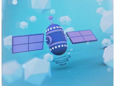 Satellite afterlight c4d cinema4d lens distortions plastic satellite space toy vsco