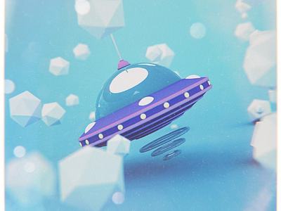 UFO area51 c4d cgi cinema4d nasa plastic space toy ufo