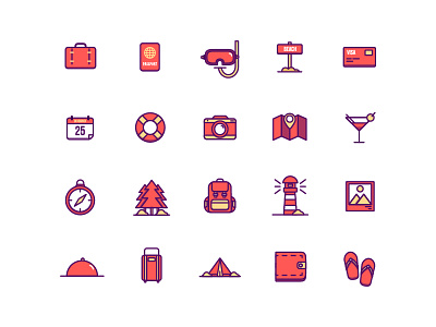 FREE Summer Holidays Icon Set