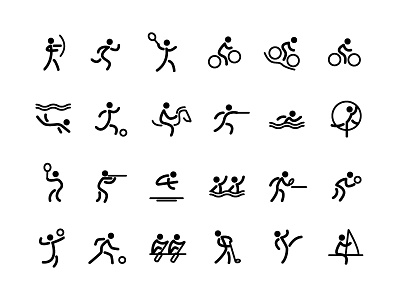 Olympic and Asian Games Sport Icons asian fitness games gym olympic sport