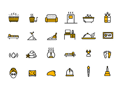 Spa Therapy Icon Set