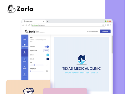 Zarla logo maker screenshot logo screenshot ui