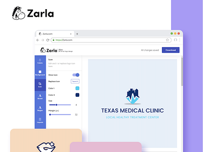 Zarla logo maker screenshot