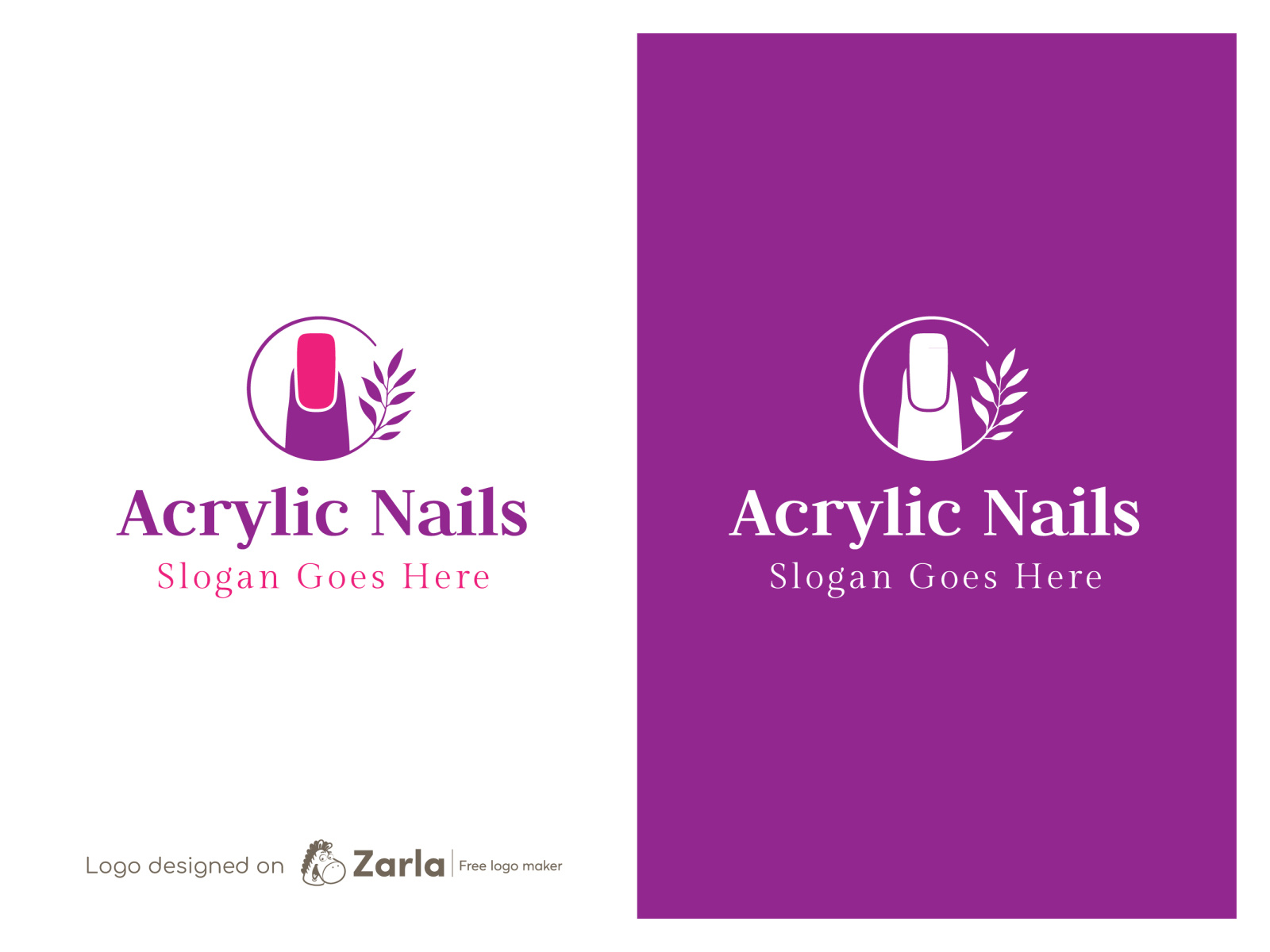 Acrylic Nails Logo by Zarla AI on Dribbble