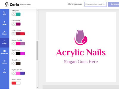 Nail Salon Logo acrylic nails beauty logo nail logo nail salon logo