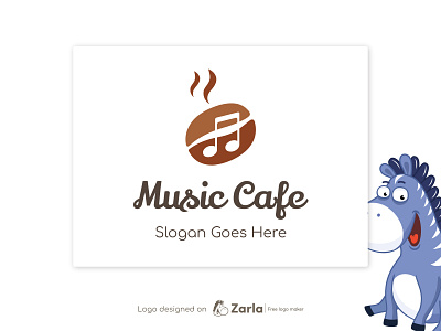 Music Café Logo cafe logo coffee logo coffee shop logo free logo logo logo design logo maker restaurant logo