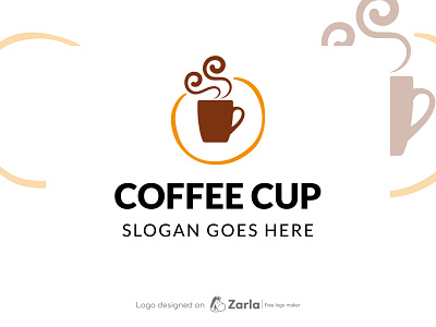 Coffee Cup Logo cafe logo coffee logo coffee shop logo cup logo free logo logo logo design logo maker mug logo
