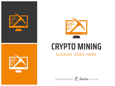 Cryptocurrency Mining Logo crypto logo cryptocurrency logo free logo logo logo design logo maker mining logo