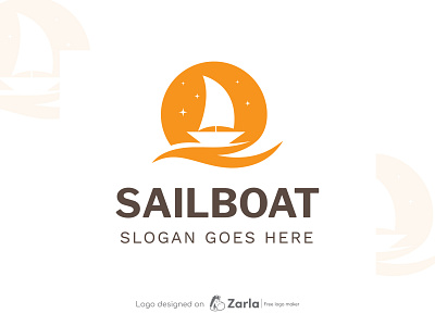 Sailing Boat Logo boat logo free logo free logo maker logo logo design logo maker sailing boat logo ship logo yacht logo