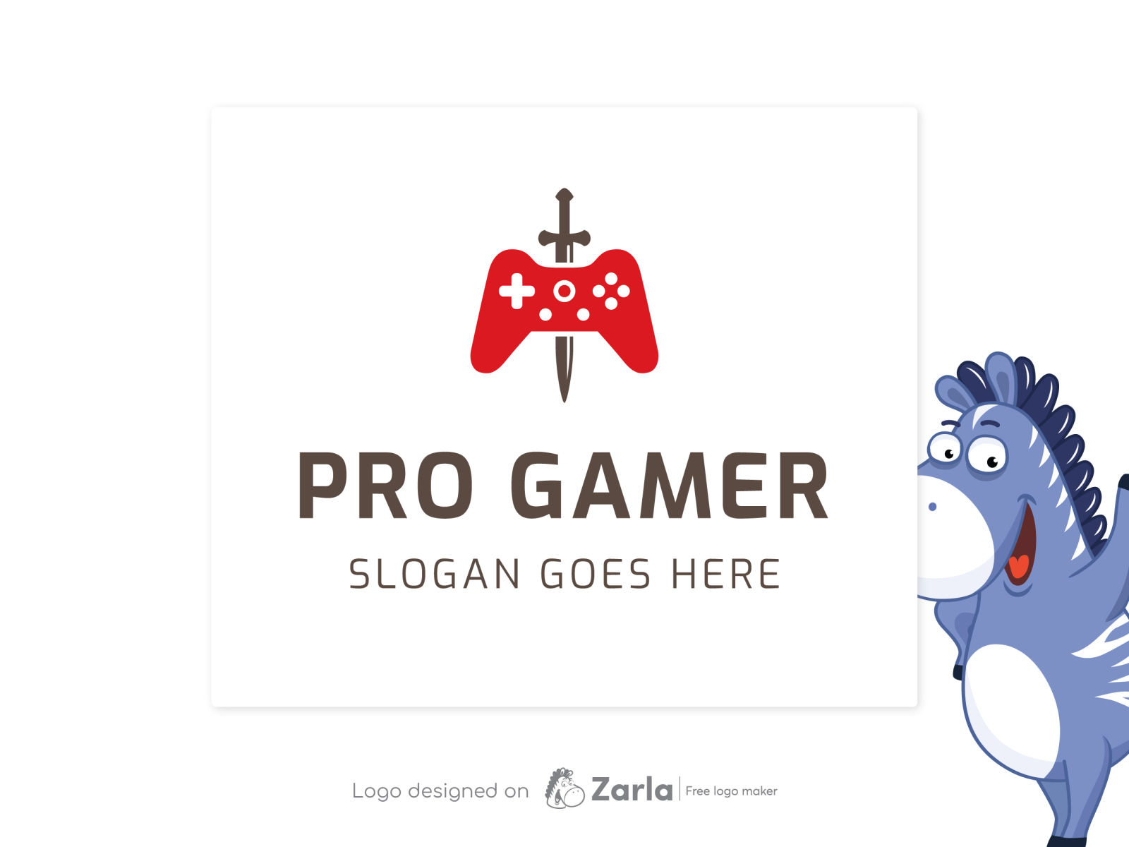 Gaming Logo by Zarla logo maker on Dribbble