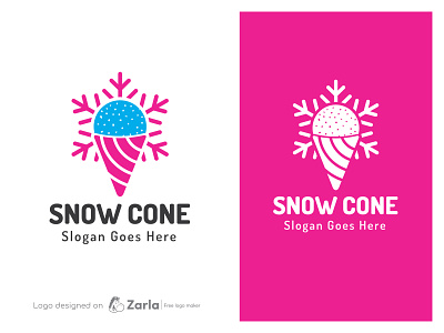 Snow Cone Logo branding cone logo design free logo free logo maker ice cream logo logo logo design logo maker snow cone logo