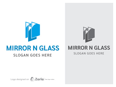 Mirror n Glass Logo branding free logo free logo maker glass logo logo logo design logo maker mirror logo mirror n glass