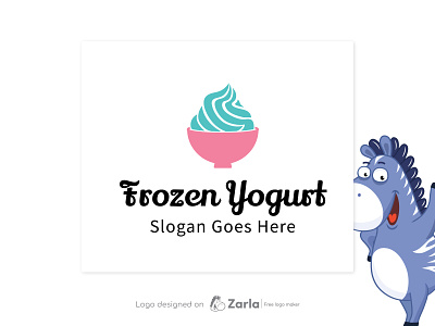 Frozen Yogurt Logo branding free logo free logo maker frozen yogurt logo ice cream logo logo logo design logo maker pastry logo