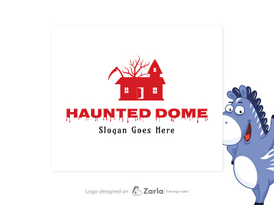 Haunted House Logo branding danger logo free logo free logo maker haunted house logo logo logo design logo maker scream park logo