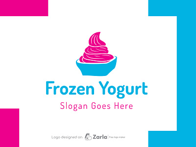 Frozen Yogurt Logo branding cupcake logo dessert logo free logo free logo maker frozen yogurt logo logo logo design logo maker patisserie logo