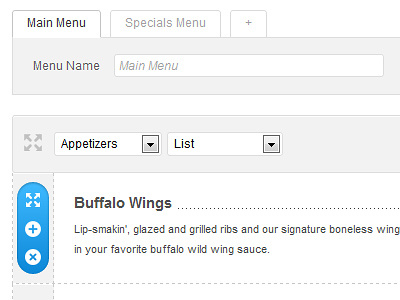 Food Menu Interface