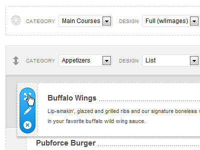 WordPress Admin for Food Menus admin draggable food interface jquery jquery ui menu restaurant sortable ui wordpress