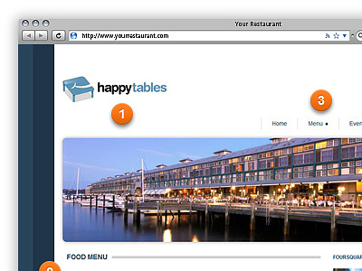 Features / Tour Page css3 feature features landing page list restaurant screenshot