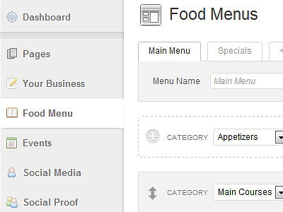 Subtle Admin for WordPress admin dashboard food happytables menu navigation restaurant soft subtle wordpress wp admin