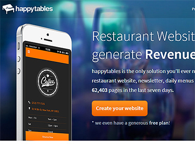Landing Page blue call to action css css3 cta html iphone landing page mobile orange restaurant source sans
