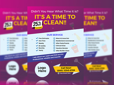 Cleaning Service Flyer Design cleaning service flyer design housecleaning housekeeping