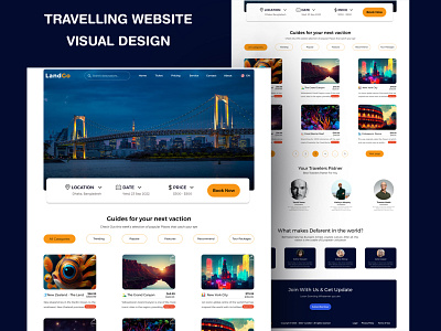 Travelling Website Visual Design travel website traveling visual design traveling website uiux