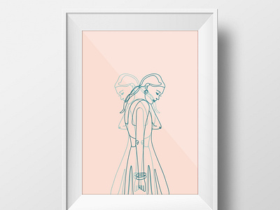 Line art women doodle line lineart minimal minimalistic portrait print sketch vector women