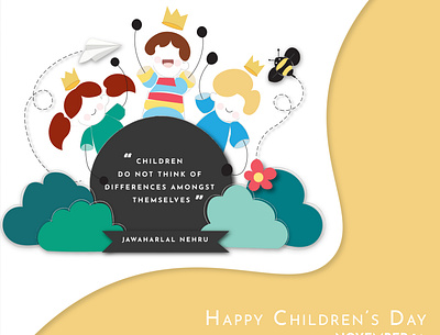 Children's Day childrensday graphic design happy childrens day illustration jawaharlal nehru november14
