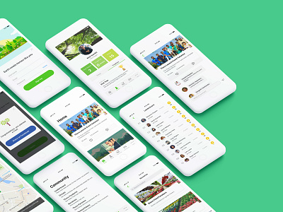 Thuru green ios mobile nature ui design user interface design