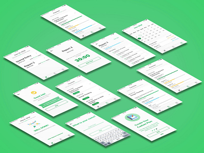 Study Helper green ios mobile productivity ui design user interface design