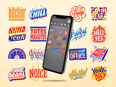 Stickers design graphic design stickers typography ui