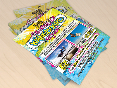 TRS: Freestyle Wakeboard Spot flyer flyer illustrator leaflet photoshop trs wacom wakeboard