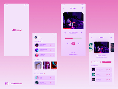 UI Design : Music App app interface music song ui uidesign ux uxdesign