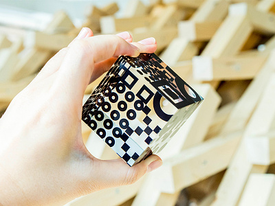 MTRL_Acrylic cube 1 acrylic cube brand co-working fab identity japan kyoto logo sticker