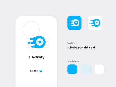 E Activity App Icon blue branding dailyui design icon icons logo ui